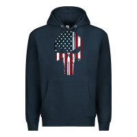 Navy the punisher american flag Premium Hoodie - artisFamous