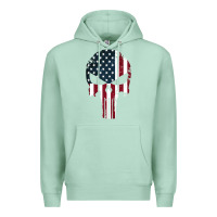 Seafoam the punisher american flag Premium Hoodie - artisFamous