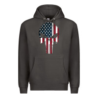 Smoke the punisher american flag Premium Hoodie - artisFamous
