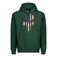 Sports Green the punisher american flag Premium Hoodie - artisFamous