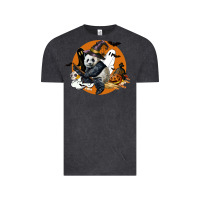 Vintage Black panda hallowen Vintage Tee - LillyAllenDesigns
