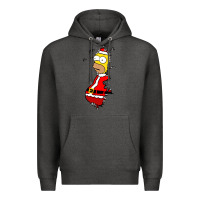 Charcoal Heather Homer Claus Christmas Premium Hoodie - artisFamous
