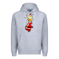 Heather Grey Homer Claus Christmas Premium Hoodie - artisFamous