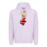 Lilac Homer Claus Christmas Premium Hoodie - artisFamous