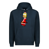 Navy Homer Claus Christmas Premium Hoodie - artisFamous