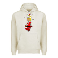 Oatmeal Heather Homer Claus Christmas Premium Hoodie - artisFamous