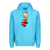 Ocean Blue Homer Claus Christmas Premium Hoodie - artisFamous