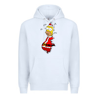 White Homer Claus Christmas Premium Hoodie - artisFamous