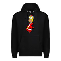 Black Homer Claus Christmas Premium Hoodie - artisFamous