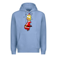 Colony Blue Homer Claus Christmas Premium Hoodie - artisFamous