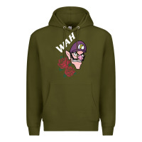 Army Green waluigi voice ( wah ) Premium Hoodie - artisFamous