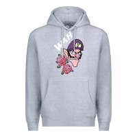 Heather Grey waluigi voice ( wah ) Premium Hoodie - artisFamous