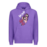 Purple waluigi voice ( wah ) Premium Hoodie - artisFamous