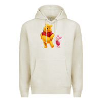 Oatmeal Heather Winnie the Pooh Piglet Premium Hoodie - artisFamous