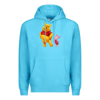 Ocean Blue Winnie the Pooh Piglet Premium Hoodie - artisFamous