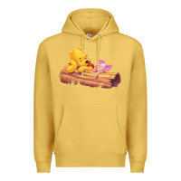 Antique Gold Winnie the Pooh Piglet Premium Hoodie - artisFamous