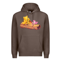 Coffee Winnie the Pooh Piglet Premium Hoodie - artisFamous