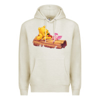 Oatmeal Heather Winnie the Pooh Piglet Premium Hoodie - artisFamous