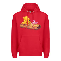 Red Winnie the Pooh Piglet Premium Hoodie - artisFamous