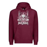 Burgundy black sab.bath official vintage dancing skele Premium Hoodie - artisFamous