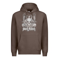 Coffee black sab.bath official vintage dancing skele Premium Hoodie - artisFamous
