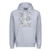 Heather Grey black sab.bath official vintage dancing skele Premium Hoodie - artisFamous