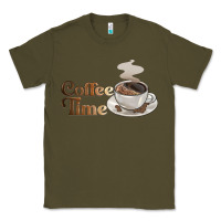 Army Green coffee time Classic Tee - BarkalooDesign