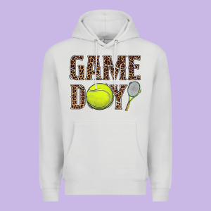 Tennis Game Day Premium Hoodie Designed By Barkaloodesign
