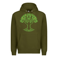 Army Green Maharishi International College Premium Hoodie - artisFamous