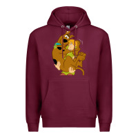 Burgundy Scooby Doo and Shaggy Premium Hoodie - artisFamous