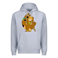 Heather Grey Scooby Doo and Shaggy Premium Hoodie - artisFamous