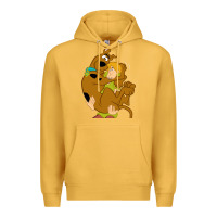 Mustard Scooby Doo and Shaggy Premium Hoodie - artisFamous