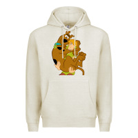 Oatmeal Heather Scooby Doo and Shaggy Premium Hoodie - artisFamous