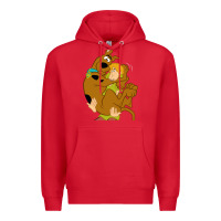 Red Scooby Doo and Shaggy Premium Hoodie - artisFamous