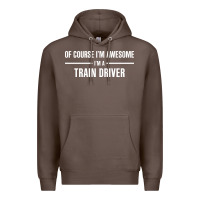 Coffee i'm awesome i'm a train driver Premium Hoodie - artisFamous