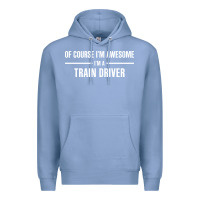 Colony Blue i'm awesome i'm a train driver Premium Hoodie - artisFamous