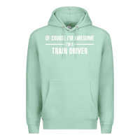 Seafoam i'm awesome i'm a train driver Premium Hoodie - artisFamous