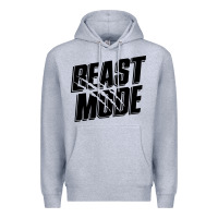 Heather Grey beast mode classic Premium Hoodie - artisFamous