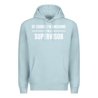 Blue Mist i'm awesome i'm a supervisor Premium Hoodie - artisFamous
