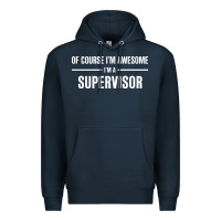 Navy i'm awesome i'm a supervisor Premium Hoodie - artisFamous