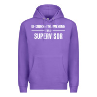 Purple i'm awesome i'm a supervisor Premium Hoodie - artisFamous