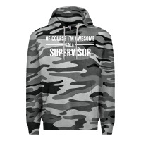 Slate Camo i'm awesome i'm a supervisor Premium Hoodie - artisFamous