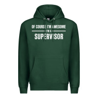 Sports Green i'm awesome i'm a supervisor Premium Hoodie - artisFamous