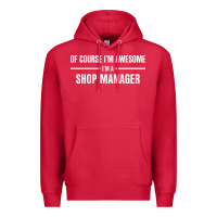 Cardinal i'm awesome i'm a shop manager Premium Hoodie - artisFamous