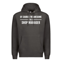 Smoke i'm awesome i'm a shop manager Premium Hoodie - artisFamous