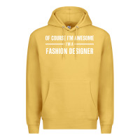 Antique Gold i'm awesome i'm a fashion designer Premium Hoodie - artisFamous