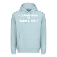 Blue Mist i'm awesome i'm a fashion designer Premium Hoodie - artisFamous