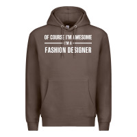 Coffee i'm awesome i'm a fashion designer Premium Hoodie - artisFamous
