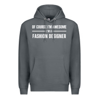 Rock i'm awesome i'm a fashion designer Premium Hoodie - artisFamous