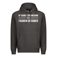 Smoke i'm awesome i'm a fashion designer Premium Hoodie - artisFamous